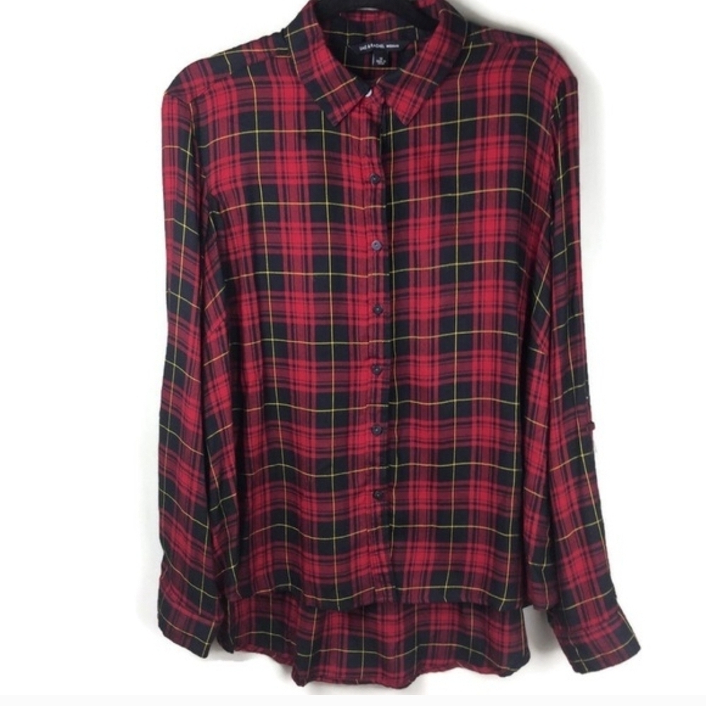 Zac & Rachel Red and Black Plaid Shirt 1X